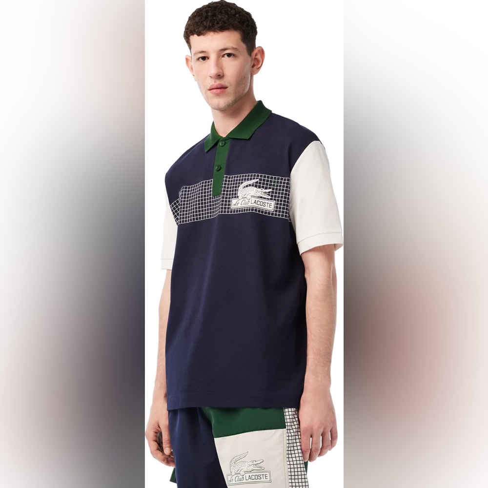 Lacoste Loose Fit Organic Cotton Polo - like new, barely worn